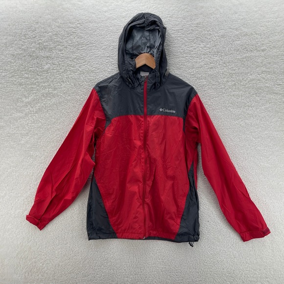 Columbia Other - Columbia Rain Jacket Mens Medium Red Glennaker Lake Hooded Windbreaker Outdoor
